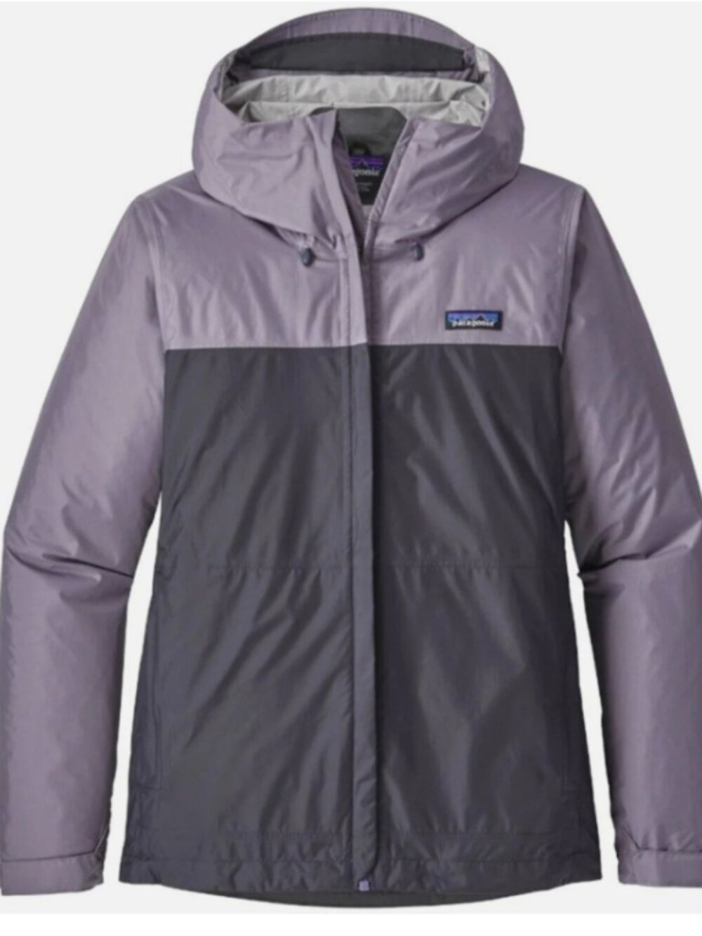 Patagonia W’s Torrentshell Jacket Full Zip Gray Colorblock Hooded H2No Sz Small
